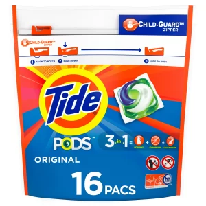 Pods Liquid Laundry Detergent Pacs, Original, 16 Count